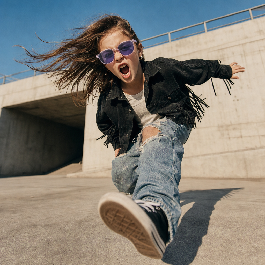 Lumi Fold Sunglasses in Lilac for 6-12 Years